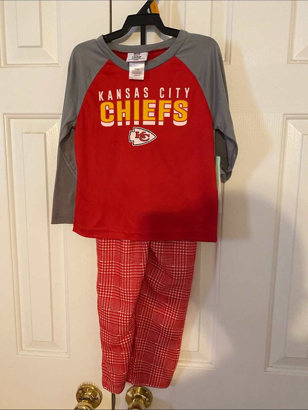 NFL Red and Gray Kids Team Apparel Kansas City Chiefs Tee